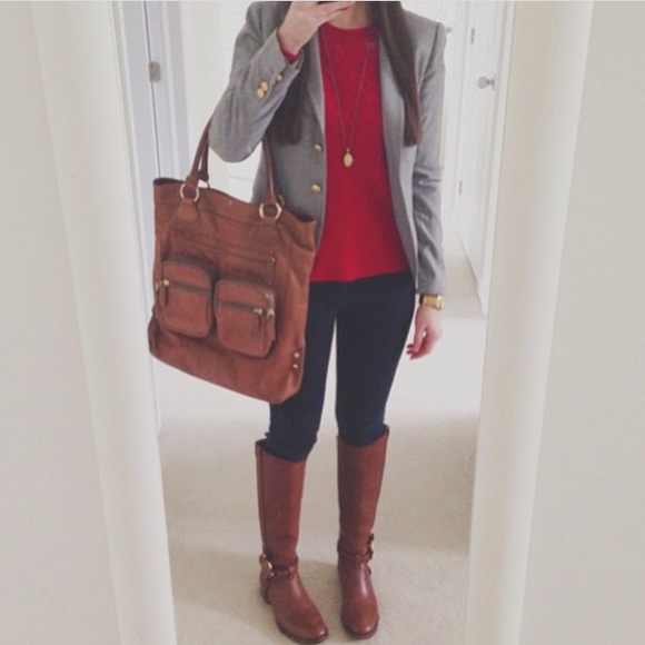 J. Crew Honeycomb cable sweater in dark poppy - Picture 5 of 7